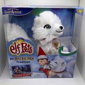 Elf Pets Arctic Fox Christmas Book Storybook & Plush Animal - Box has Minor Dent